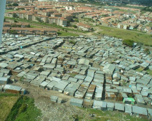 The slums of Kibera, Africa